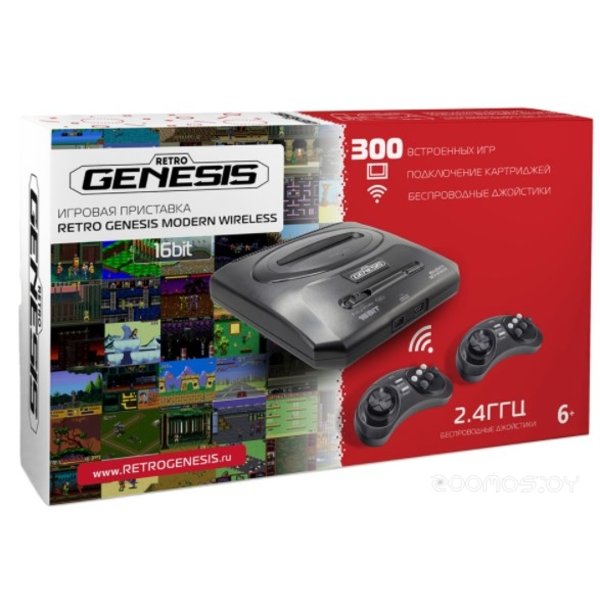 Игровая приставка Retro Genesis Modern Wireless (2 геймпада, 300 игр)