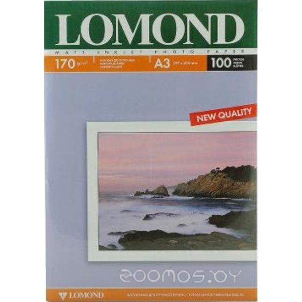 Фотобумага LOMOND Матовая двухстороняя А3 170 г/кв.м. 100 листов (0102012)