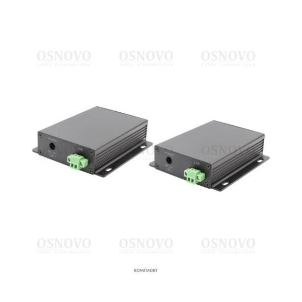 Удлинитель Ethernet (VDSL) OSNOVO TR-IP/1-KIT до 1000м по коаксиальному кабелю RG59 (RG6), телефонному, UTP кабелю.
