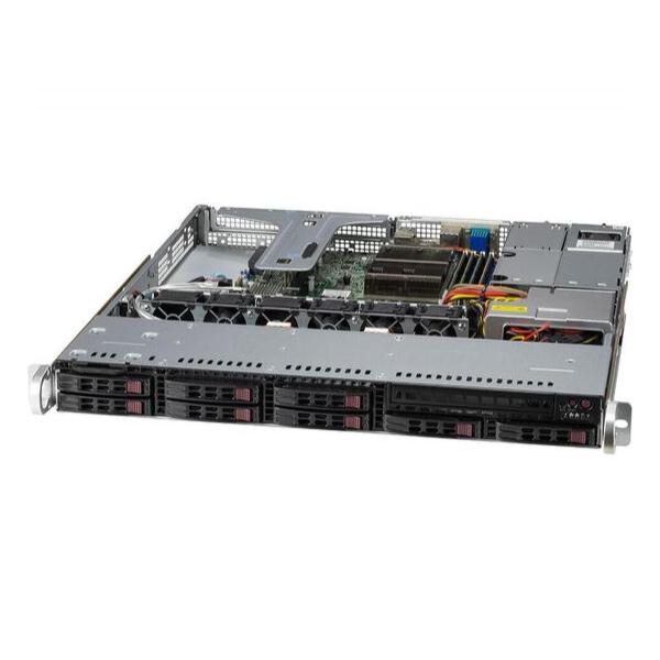 Серверная платформа Supermicro SuperServer 110T-M, 1U - 8x 2.5" SATA (2x 2.5" NVMe) - 1x M.2 - Dual 1GbE - 400W 1+1 Redundant