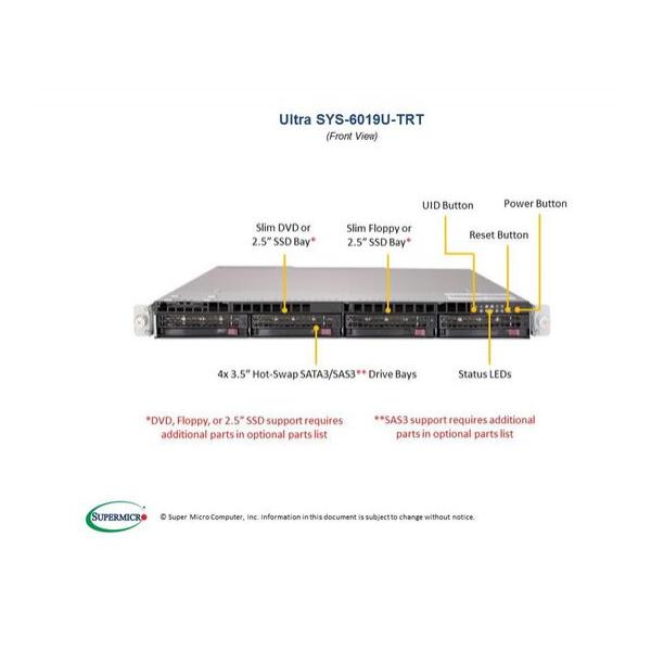 Серверная платформа Supermicro SYS-6019U-TRT