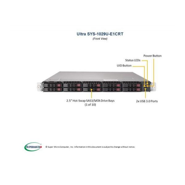 Серверная платформа Supermicro SYS-1029U-E1CRT