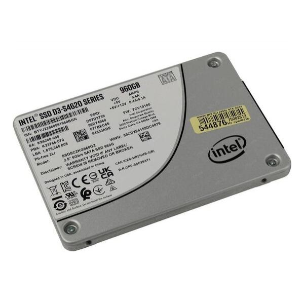 SSD диск для сервера Intel 960GB D3-S4620 SSDSC2KG960GZ01 2,5" SATA III