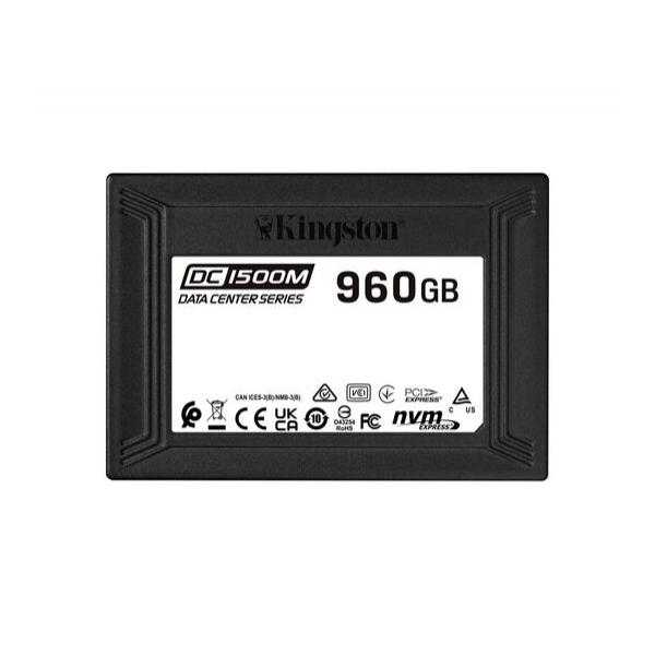 SSD диск для сервера Kingston DC1500M 960ГБ 2.5" U.2 NVMe PCIe 3.0 x4 TLC SEDC1500M/960G