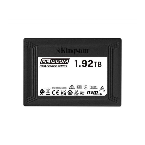 SSD диск для сервера Kingston DC1500M 1.92ТБ 2.5" U.2 NVMe PCIe 3.0 x4 TLC SEDC1500M/1920G