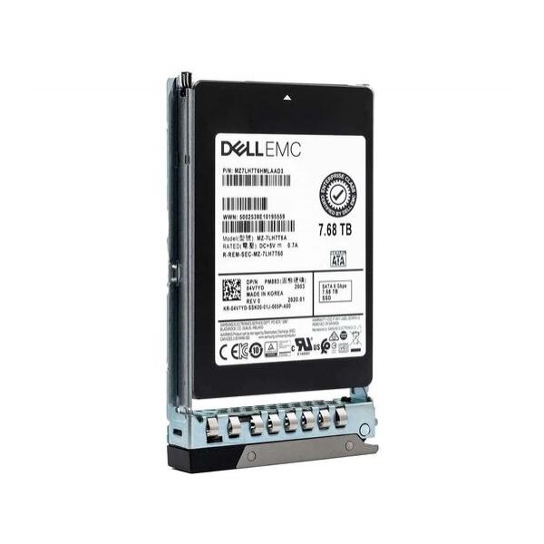 SSD диск для сервера Dell PowerEdge Read Intensive 7.68ТБ 2.5" SATA 6Gb/s TLC 4V7YD