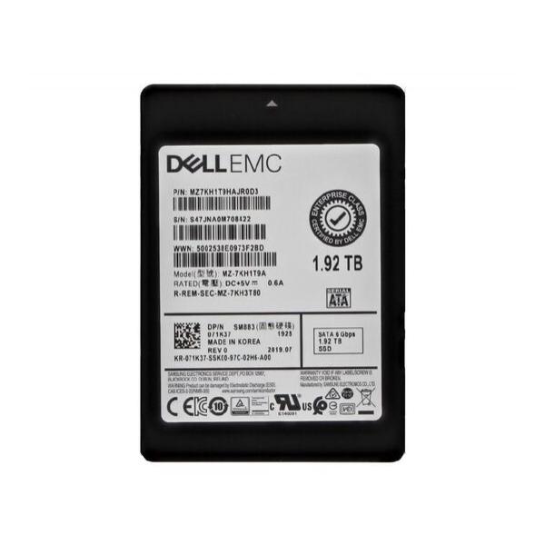 SSD диск для сервера Samsung SM883 1.92ТБ 2.5" SATA 6Gb/s MLC MZ-7KH1T9A