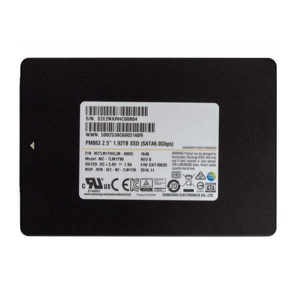 SSD диск для сервера Samsung PM863a 1.92ТБ 2.5" SATA 6Gb/s TLC MZ-7LM1T90