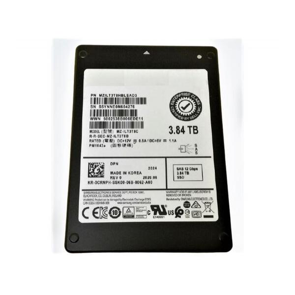 SSD диск для сервера Samsung PM1643a 3.84ТБ 2.5" SAS 12Gb/s TLC MZ-ILT3T8C