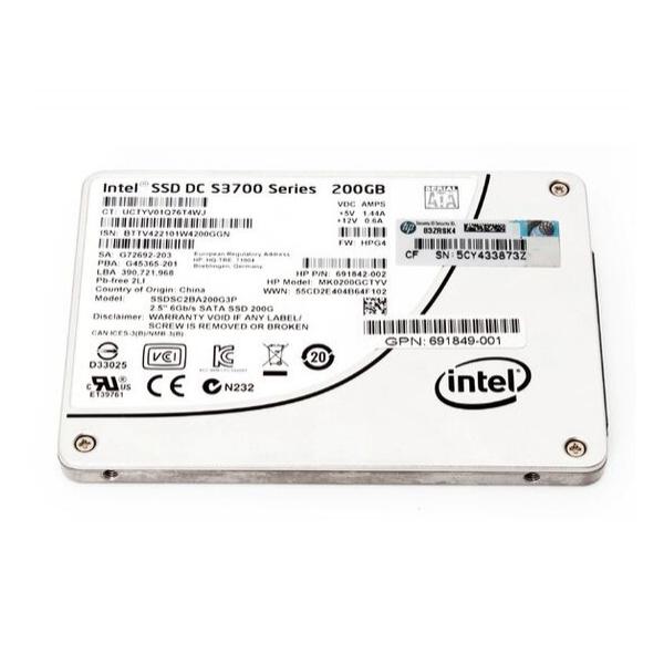 SSD диск для сервера Intel DC S3700 200ГБ 2.5" SATA 6Gb/s MLC SSDSC2BA200G3P