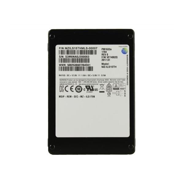 SSD диск для сервера Samsung PM1633a 15.36ТБ 2.5" SAS 12Gb/s TLC MZ-ILS15TH