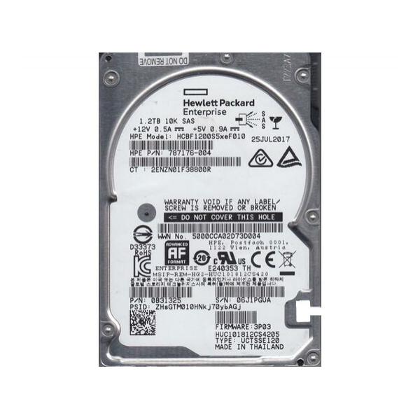 Жесткий диск для сервера Hewlett Packard Enterprise 1.2 ТБ SAS 2.5" 10000об/мин, 12Gb/s, 787176-004