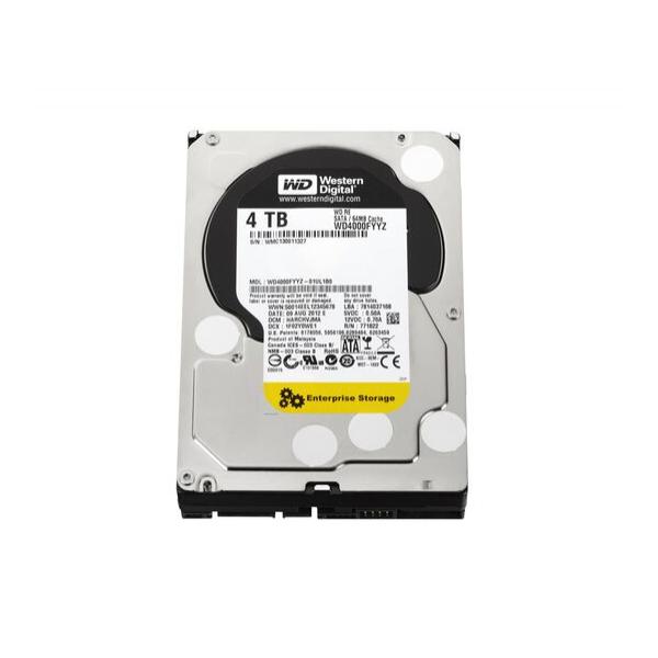 Жесткий диск для сервера WD 4ТБ SATA 3.5" 7200 об/мин, 6 Gb/s, WD4000FYYZ