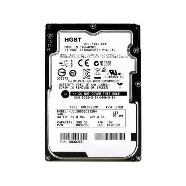 Жесткий диск для сервера HGST 300ГБ SAS 2.5" 15000 об/мин, 12 Gb/s, HUC156030CSS204