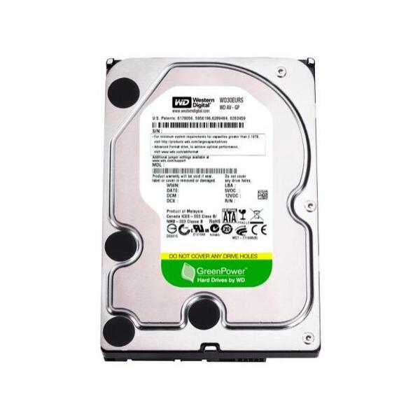 Жесткий диск для сервера WD 3ТБ SATA 3.5" 7200 об/мин, 3 Gb/s, WD30EURS