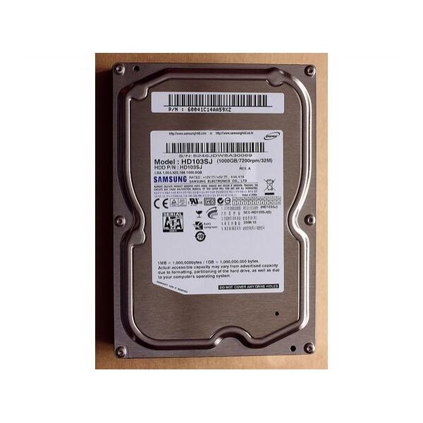 Жесткий диск для сервера Samsung 1ТБ SATA 3.5" 7200 об/мин, 3 Gb/s, HD103SJ