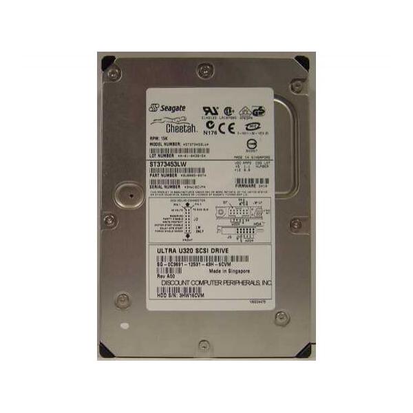 Жесткий диск для сервера Seagate 73.4ГБ SCSI 3.5" 15000 об/мин, 320 MB/s, ST373453LW