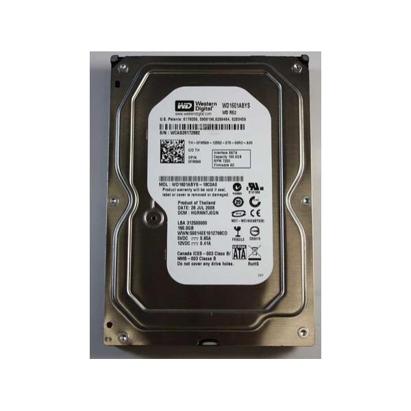 Жесткий диск для сервера WD 160ГБ SATA 3.5" 7200 об/мин, 3 Gb/s, WD1601ABYS