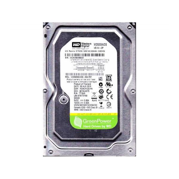 Жесткий диск для сервера WD 500ГБ SATA 3.5" 7200 об/мин, 3 Gb/s, WD5000AVDS