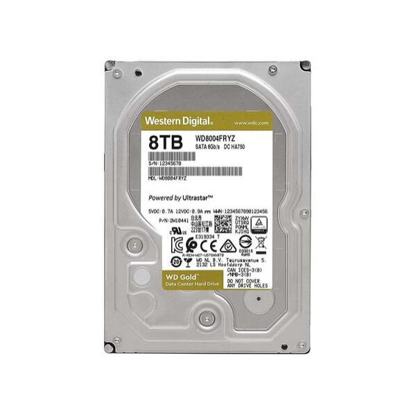 Жесткий диск для сервера WD 8ТБ SATA 3.5" 7200 об/мин, 6 Gb/s, WD8004FRYZ