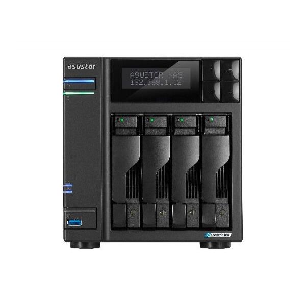 Система хранения ASUSTOR AS6704T 90IX01N1-BW3S40 4 слота 3.5"/2.5" SATA HDD/SSD, 4 слота для M.2 NVMe