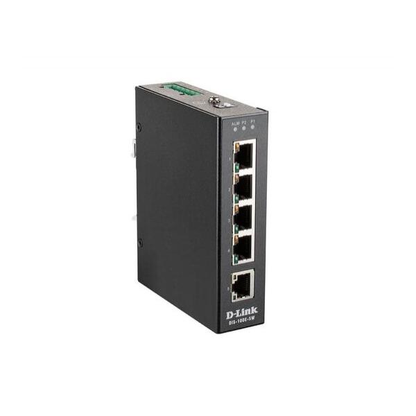 Промышленный неуправляемый коммутатор D-Link DIS-100E-5W/A1A с 5 портами 10/100Base-TX