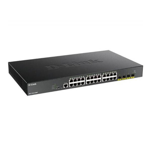 Настраиваемый L2 PoE-коммутатор D-Link DGS-1250-28XMP/A1A с 24 портами 10/100/1000Base-T и 4 портами 10GBase-X SFP+