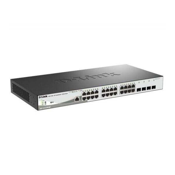 Управляемый L2 PoE-коммутатор D-Link DGS-1210-28P/ME/B2A с 24 портами 10/100/1000Base-T и 4 портами 1000Base-X SFP