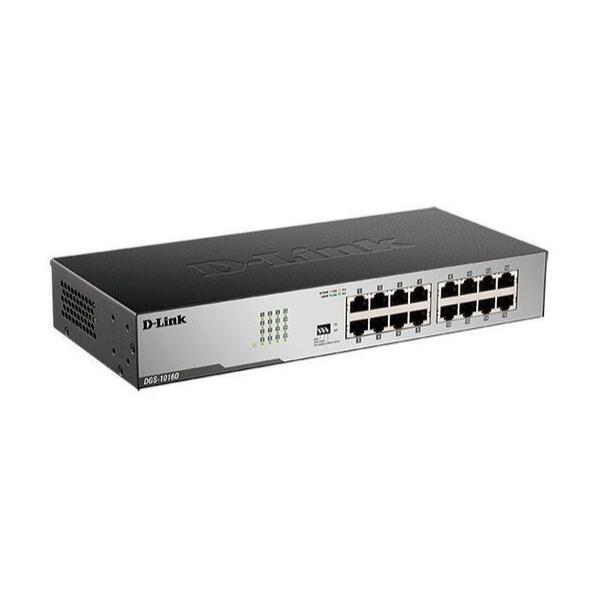 Неуправляемый коммутатор D-Link DGS-1016D/I1A с 16 портами 10/100/1000Base-T