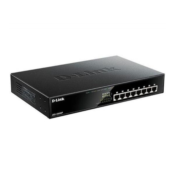 D-Link DGS-1008MP неуправляемый PoE-коммутатор с 8 портами 10/100/1000Base-T