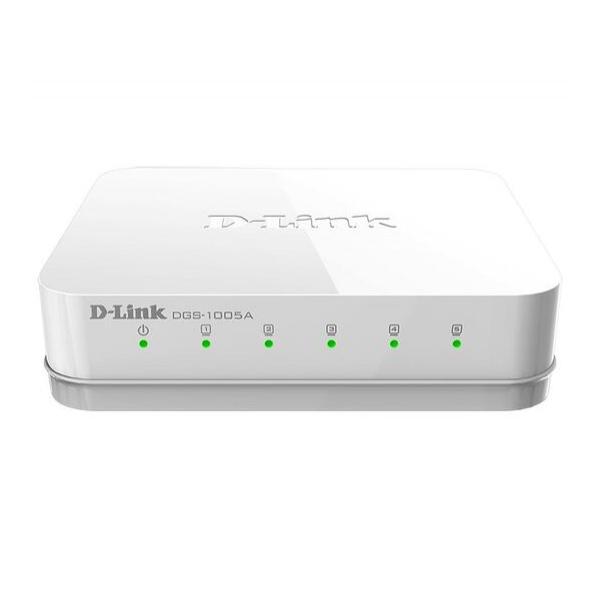 Неуправляемый коммутатор с 5 портами 10/100/1000Base-T D-Link DGS-1005A/E1A