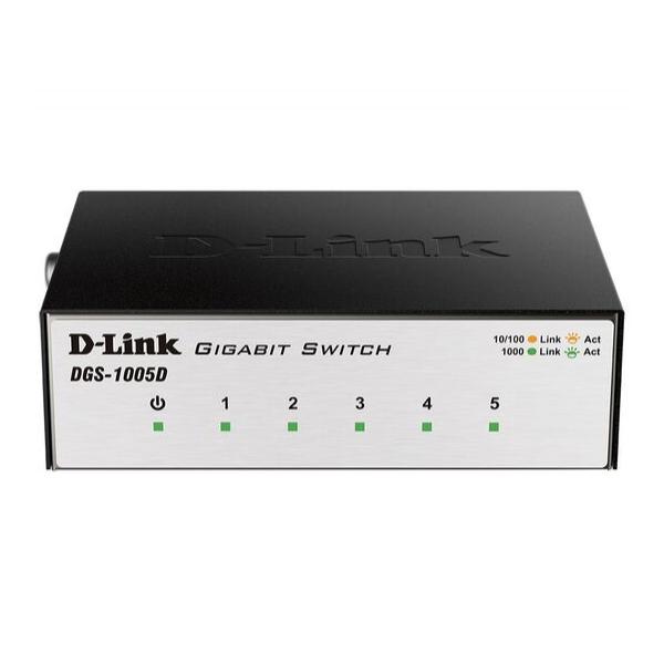 Коммутатор D-Link DGS-1005D с 5 портами 10/100/1000Base-T