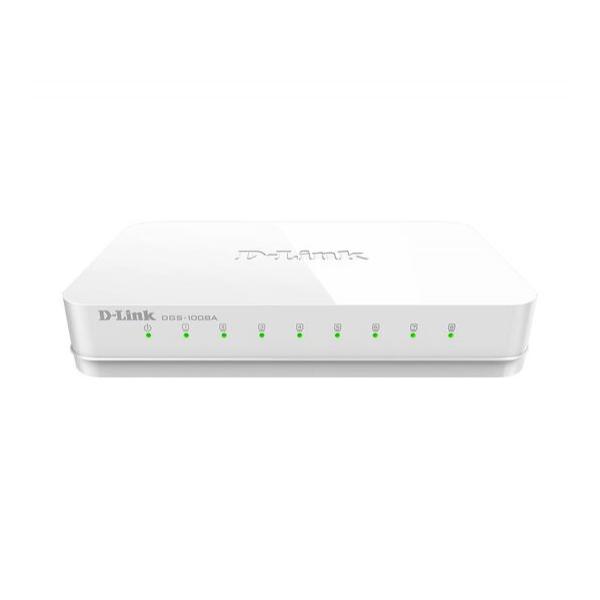 D-Link DGS-1008A неуправляемый коммутатор с 8 портами 10/100/1000Base-T