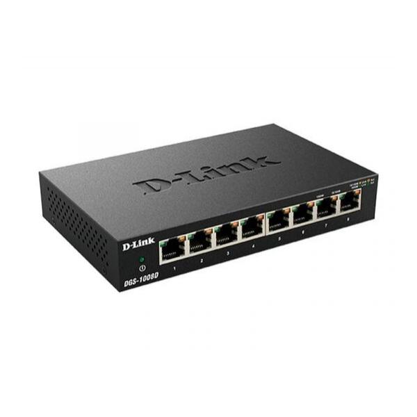 Коммутатор D-Link DGS-1008D с 8 портами 10/100/1000Base-T