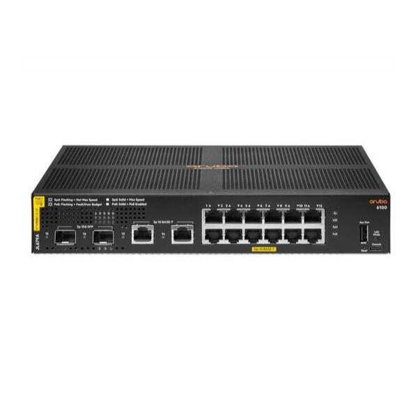 Коммутатор HPE Aruba 6100 12G Class4 PoE 2G/2SFP+ 139W