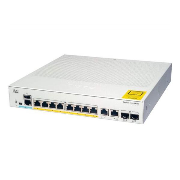 Коммутатор Cisco C1000-8FP-E-2G управляемый 8 портов PoE, C1000-8FP-E-2G-L