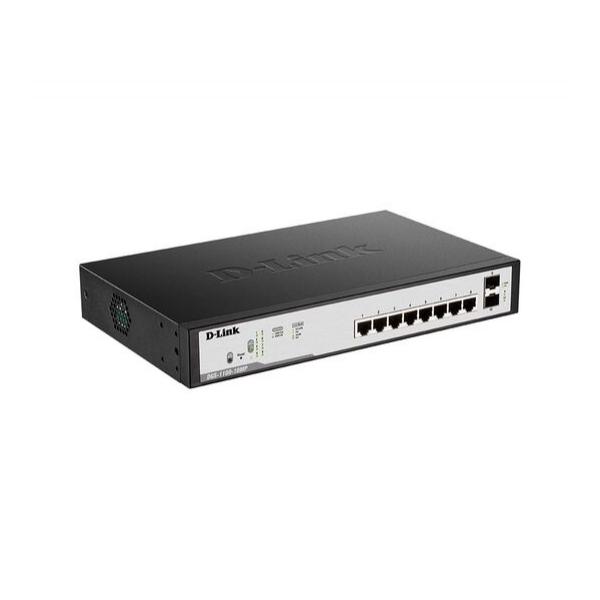 Коммутатор D-Link DGS-1100-10MP 8-PoE Smart 10-ports, DGS-1100-10MP/C1A