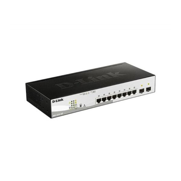 Коммутатор D-Link DGS-1210-10P 8-PoE Управляемый 10-ports, DGS-1210-10P/FL1A