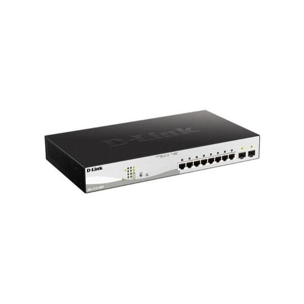 Коммутатор D-Link DGS-1210-10MP 8-PoE Управляемый 10-ports, DGS-1210-10MP/FL1A