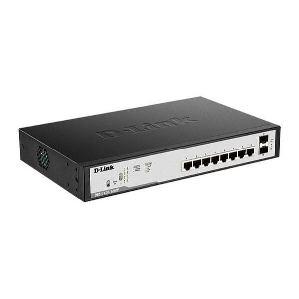 Коммутатор D-Link DGS-1100-10MP/С1A Настраиваемый EasySmart с 8 портами 10/100/1000Base-T