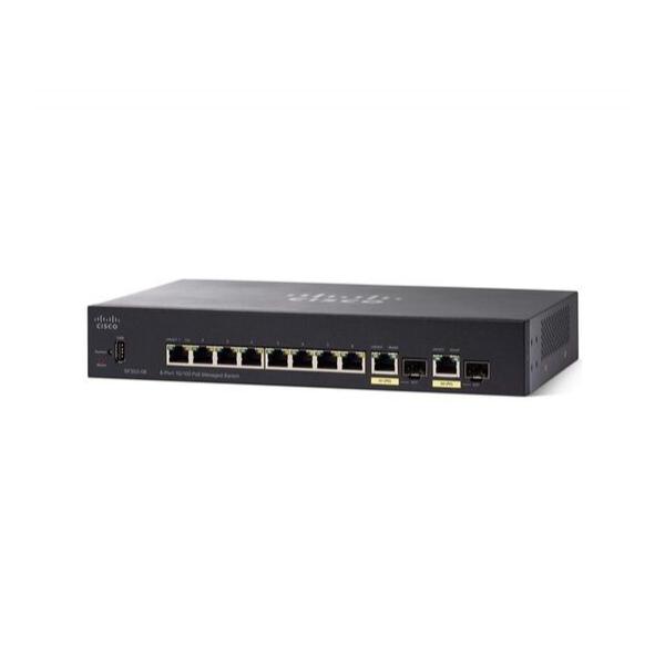 Коммутатор Cisco SF352-08 Управляемый 10-ports, SF352-08-K9-EU