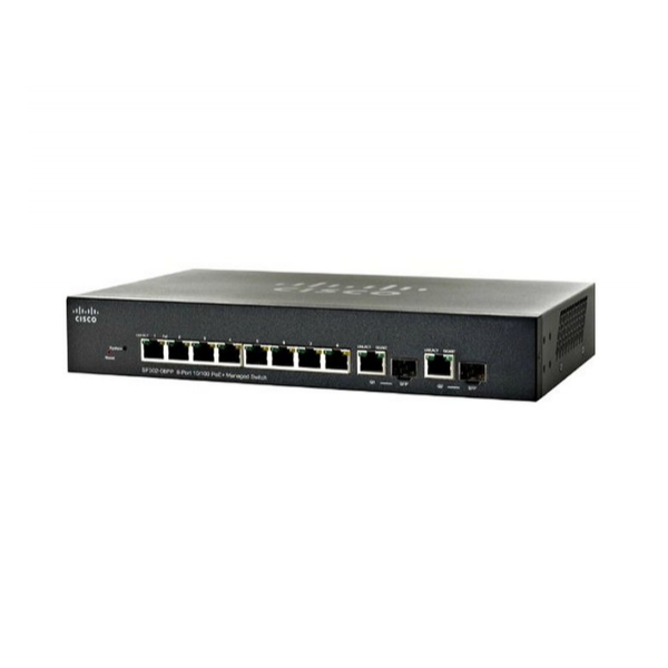 Коммутатор Cisco SF302-08PP 8-PoE Управляемый 10-ports, SF302-08PP-K9-EU