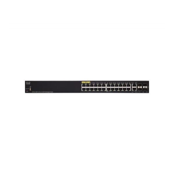 Коммутатор Cisco SF350-24MP 24-PoE Управляемый 28-ports, SF350-24MP-K9-EU