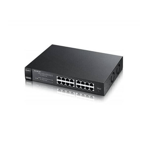 Коммутатор ZyXEL ES1100-16P 8-PoE Неуправляемый 16-ports, ES1100-16P-EU0102F