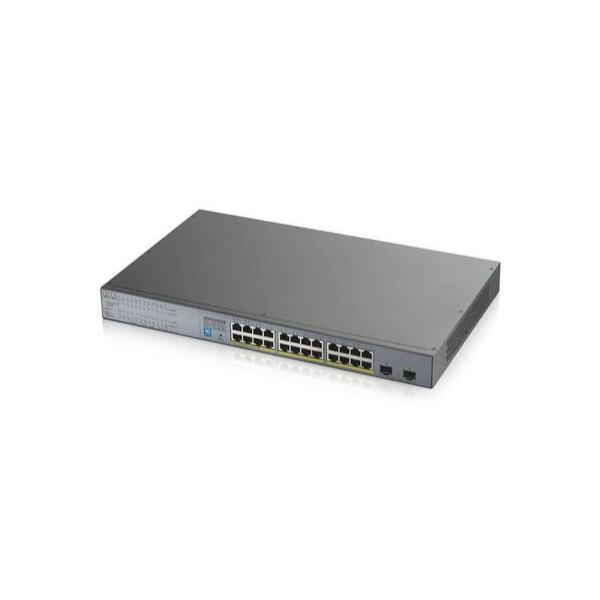 Коммутатор ZyXEL GS1300-26HP 24-PoE Неуправляемый 28-ports, GS1300-26HP-EU0101F