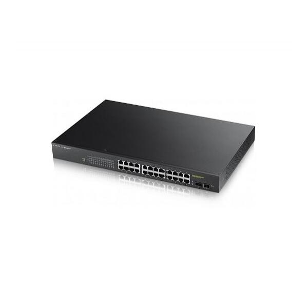 Коммутатор ZyXEL GS1900-24HP 24-PoE Smart 26-ports, GS1900-24HP-EU0101F