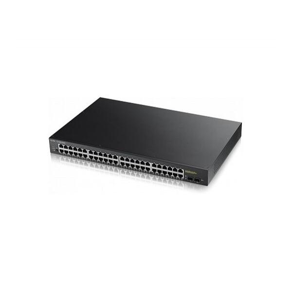 Коммутатор ZyXEL GS1900-48HP 24-PoE Smart 50-ports, GS1900-48HP-EU0101F