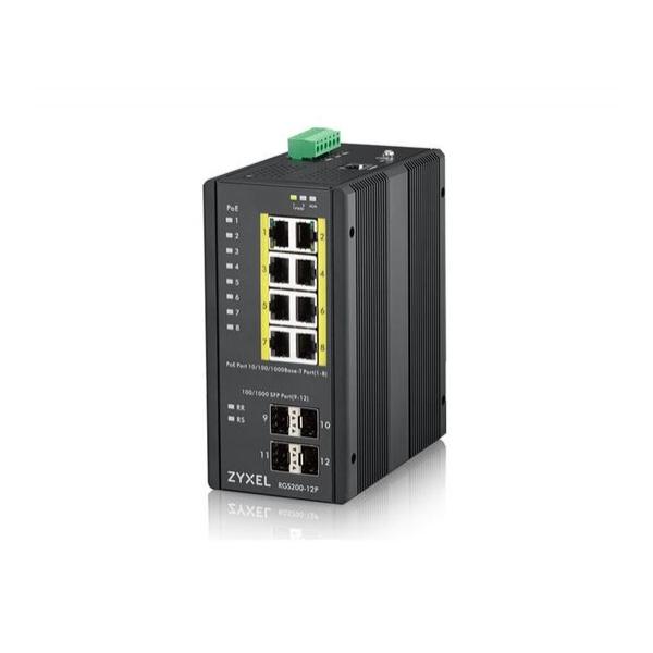 Коммутатор ZyXEL RGS200-12P 8-PoE Управляемый 12-ports, RGS200-12P-ZZ0101F