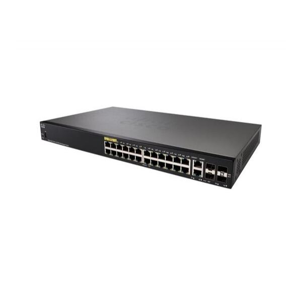 Коммутатор Cisco SF350-24P 24-PoE Управляемый 28-ports, SF350-24P-K9-EU