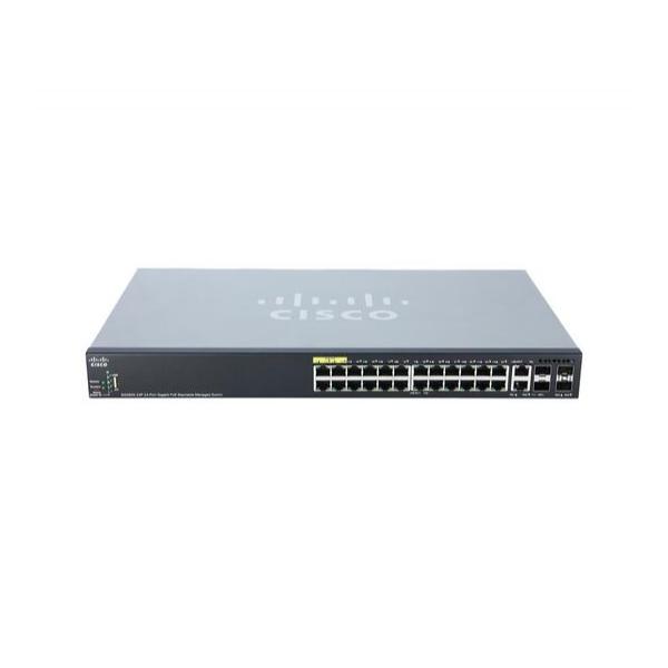 Коммутатор Cisco SG350X-24P 24-PoE Управляемый 28-ports, SG350X-24P-K9-EU